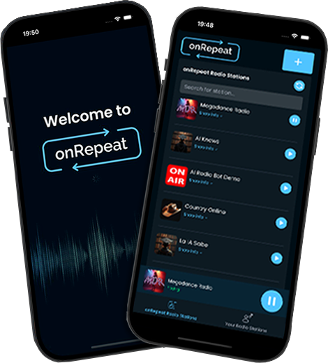 onRepeat Megadance Radio App