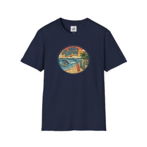 Surf Paradise T-Shirt — Vintage Beach 'Good Vibes Surfing' Graphic Tee