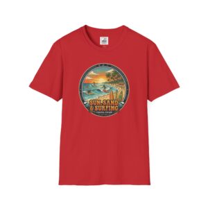 Sun, Sand & Surfing (Unisex Softstyle T-Shirt)