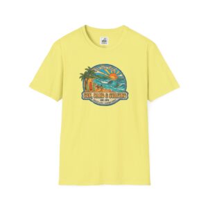 Sun, Sand & Surfing (Unisex Softstyle T-Shirt)