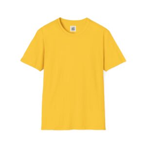 Plain Yellow Color Unisex Softstyle T-Shirts (8 shades of yellow, includes orange)
